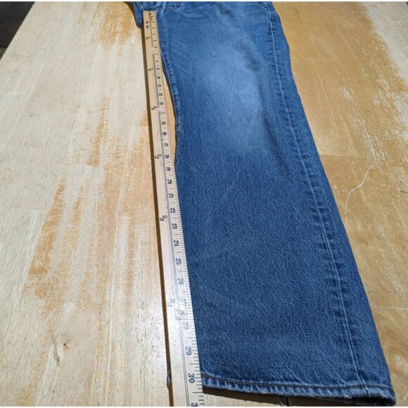 LEVIS 501 Button Fly distressed pockets‎ Mens Jeans sz 36 32 - Picture 15 of 16